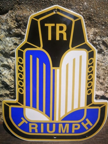 Plaque émaillée triumph - émaillée,