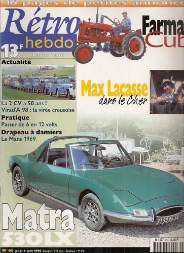 Retro hebdo matra 530 - hebdo,