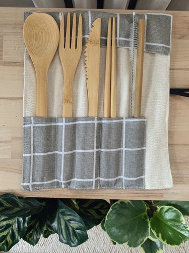 Piece reusable bamboo - 7,