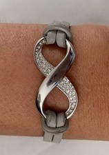 Bracelet Infini Swarovski Cuir