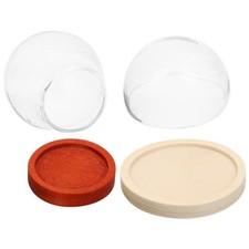  2 Pcs Vitrine En Verre Bombé