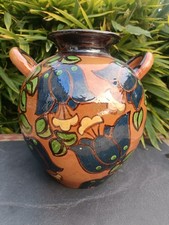  Terre Cuite Vernissée  R. NICOLE FAUQUET Poterie Savoyarde Vase 