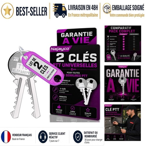 Lot clés ptt - t10, pour