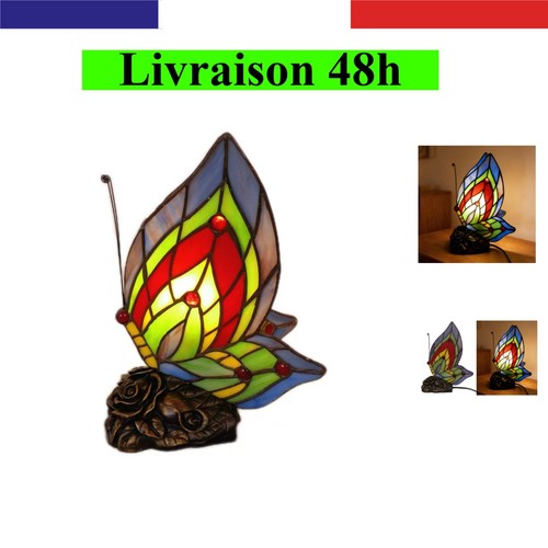 Lampe table papillon style - lampe,