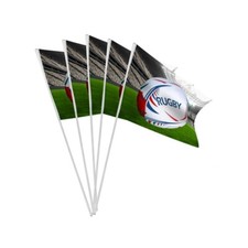 10 DRAPEAUX PAPIER RUGBY STADE