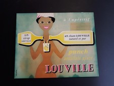 Plaque  ancienne publicitaire  RHUM. PUNCH ANTILLAIS  LOUVILLE.  1930