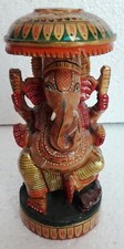 Main Peint en Bois Ganesha
