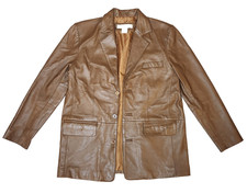 Leather Vintage Brown Blazer