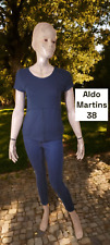 Aldo Martin's Taille 38 ? haut top tee shirt bleu foncé femme visose