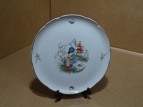 Plat rond porcelaine digoin - plat,