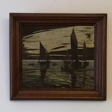 Tableau peinture huile - peinture, à