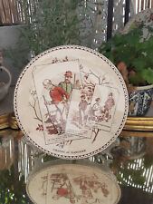 Assiette parlante Sarreguemines Chasseur (Chasse au sanglier)