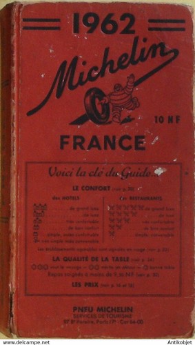 Guide rouge michelin 1962 - guide,