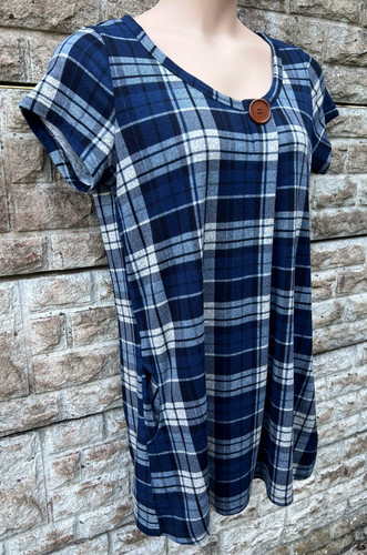 Ladies apricot blue mix short - blue,