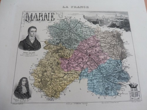 Ancienne carte département - ancienne,
