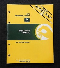 Véritable John Deere 675 Mini Chargeur Tracteur Opérateurs Manuel Nice Forme
