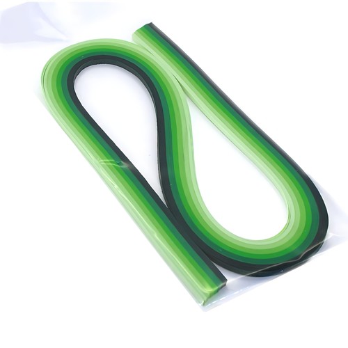 Green gradient quilling strips - green,
