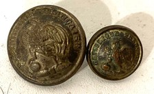 Anciens Boutons Uniforme Militaire République Française "Au Coq"