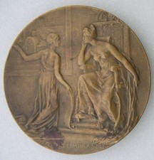 R MEDAILLE 1913 INAUGURATION BOULEVARD RASPAIL par René Grégoire