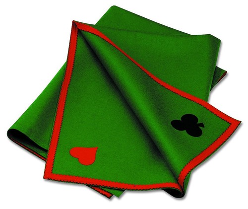 Tapis table poker coton - de, en