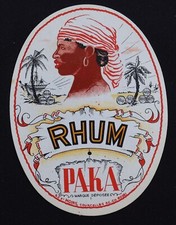 Ancienne étiquette RHUM PAKA