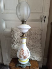 Lampe à pétrole bronze et
