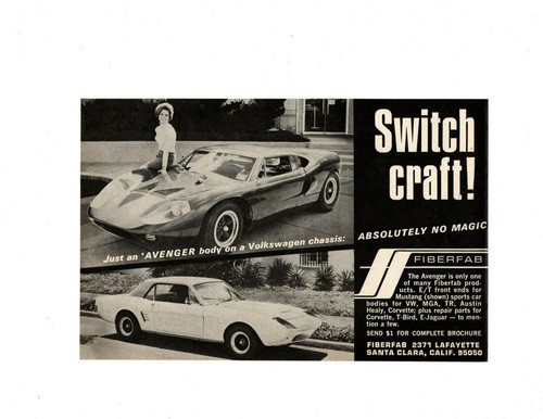 1967 fiberfab avenger kit car - fiberfab,