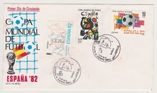 Enveloppe letter enveloppe sobre sello Espagne copa mundial foot 82 Valladolid G