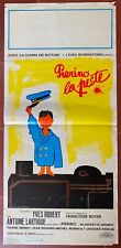 Affiche italienne BEBERT ET L'OMNIBUS Yves Robert TRAIN 33x70cm 1963