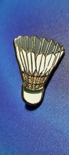 Pin's Volant Badminton Émaillé Doré AUTHENTIQUE Vintage Rare