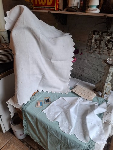 Linge ancien lot dentelle - lot,