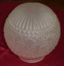 Ancien Globe En Pâte De Verre Forme Boule Motif fleurs Vintage suspension lustre