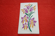 Décoration murale année "1980 " en  "platre " - céramique - Fleurs en relief