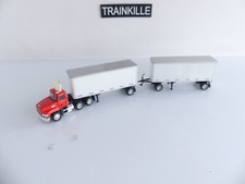(5) TONKIN REPLICAS INC 1:87 CAMION AMERICAIN MACK +2 REMORQUES