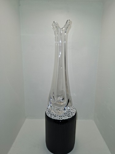 Vase cristal signé - vase, en