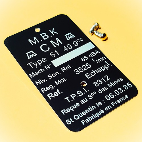 Plaque cadre mbk - plaque,