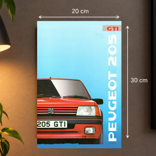 Plaque métal peugeot - métal, 205