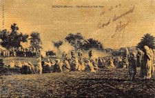 Maroc - OUJDA - Une Fantasia à Sidi-Yahya - Ed. F. Millet Carte toilée couleur
