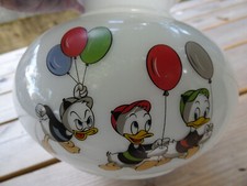 Vintage Lampe lustre Suspension opaline Walt Disney  Dumbo 3 cochons et 3 neveux