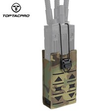 TOPTACPRO Tactical Radio Pouch Talkie Walkie Carrier MOLLE Laser PRC148 152 MPU5