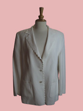 Veste en coton blanc à décor