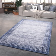 Tapis De Salon Tapis De Salon Poils Ras Moderne Effet Usé Abstrait Avec Bordure