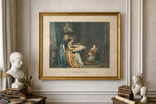 Estampe xixe étude du - xixe,