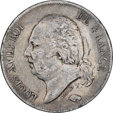 France, 5 Francs, Louis XVIII