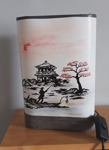 Lampe chevet paysage - chevet, zen"