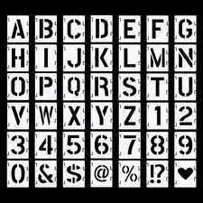42 Pièces Pochoir Lettre Alphabet et Pochoir Chiffre Réutilisables Pochoir P