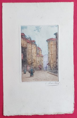 Gravure aquatinte signee - aquatinte,
