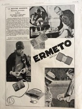 PUBLICITÉ PRESSE ANCIENNE 1929 MONTRE ERMETO / ODEOLA / BANANIA