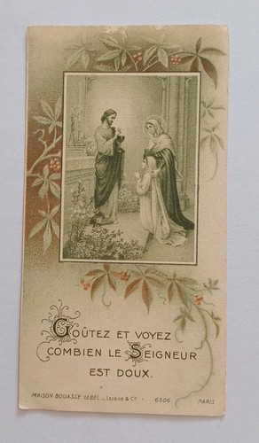 Ancienne image pieuse souvenir - image,