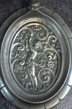 Lampe En Bronze Art Deco Décor Ange Et Pate De Verre Muller ref AP137